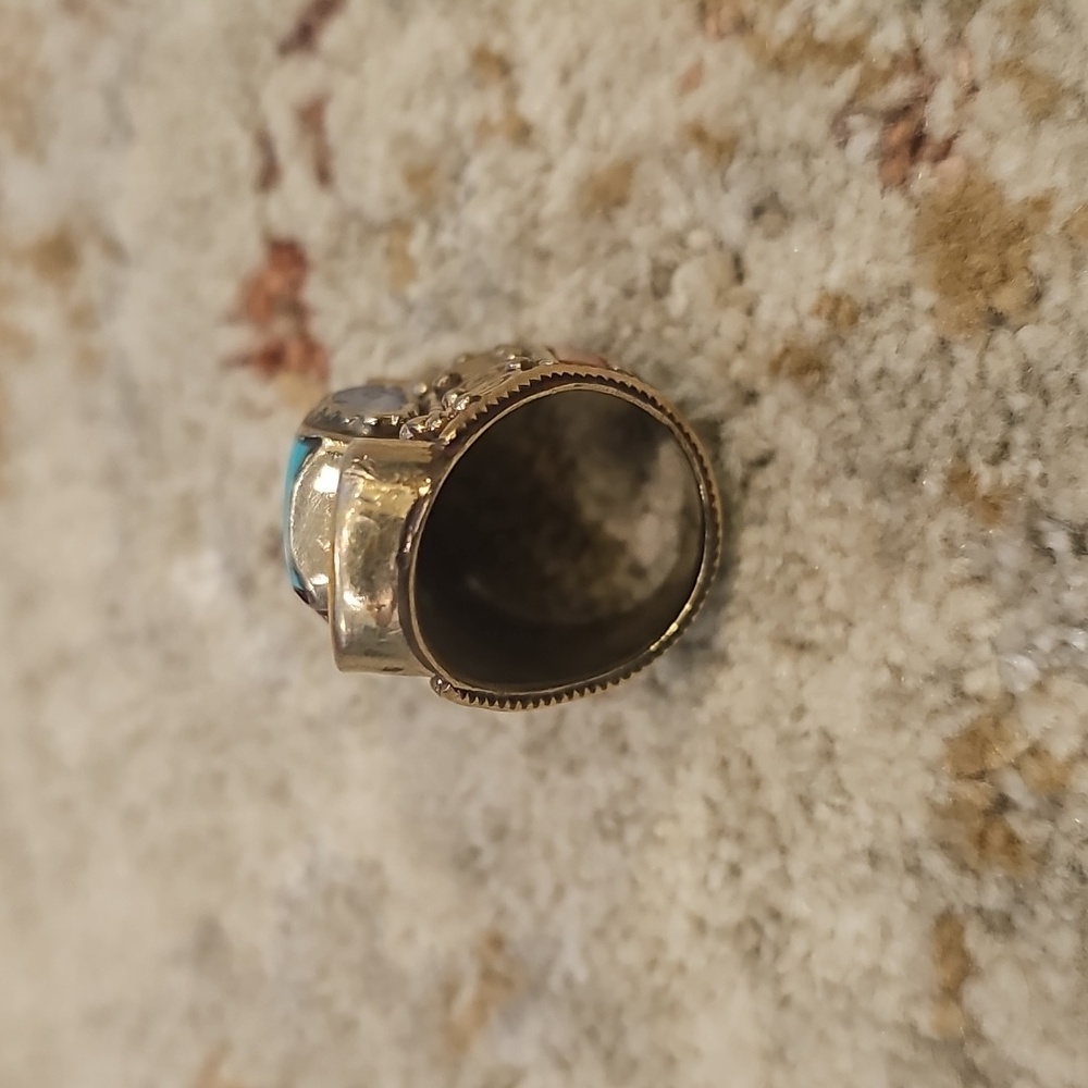 Bohemian Multi-Stone Statement Ring - image 3
